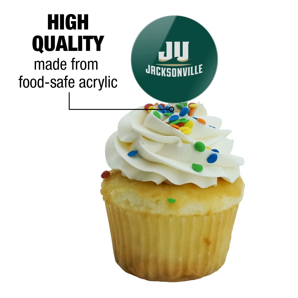 Jacksonville University Primary Logo Cupcake Picks Toppers Decoration Set Of 6