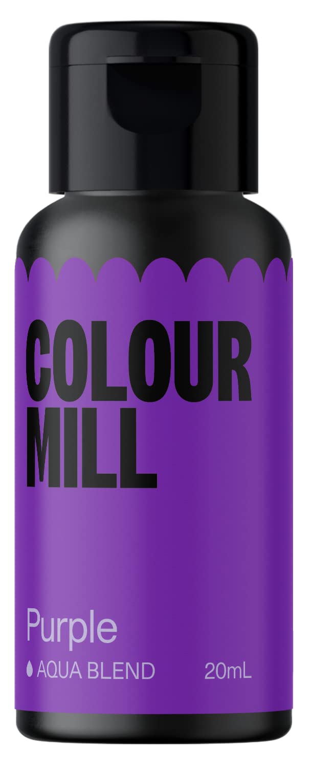 Colour Mill Aqua Blend Food Coloring, Water-Based, 20ml, Purple