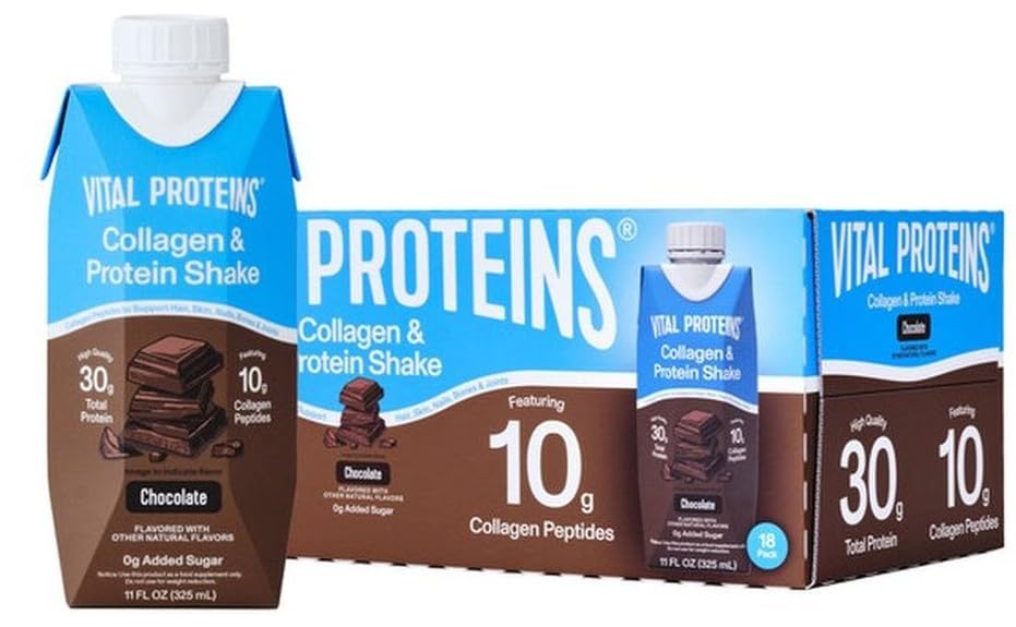 Vital Proteins Collagen Protein Shake  Chocolate  18 Pack.