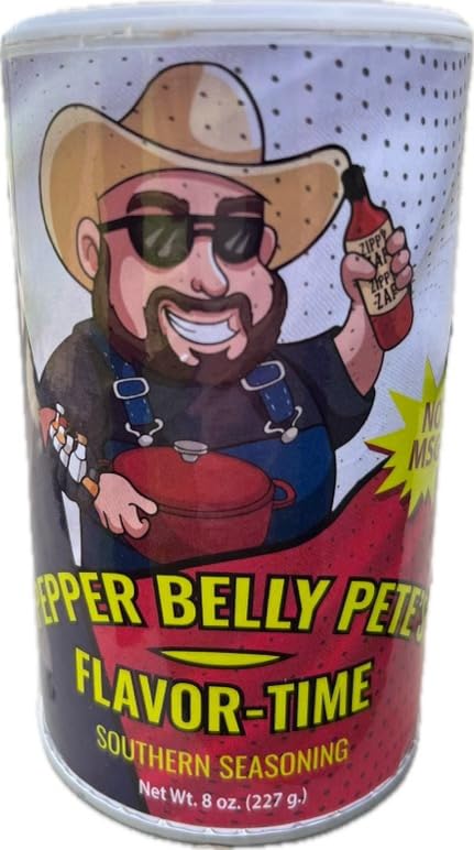 Pepper Belly Pete's Southern Seasoning, 8 oz - 2 Pack, Flavor-Time Blend, Perfect for Cooking and Grilling