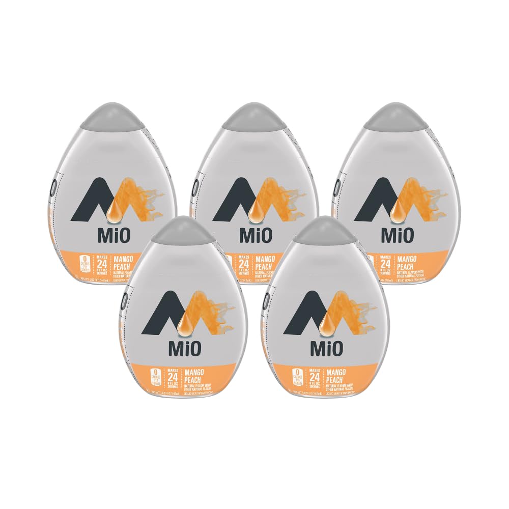 Mio Liquid Water Enhancer, Mango Peach, 1.62 Oz, (Pack Of 5)