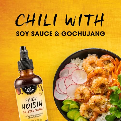 Simply Asia Drizzle Sauce, Spicy Hoisin, Savory, Spicy & Sweet Condiment Sauce For Drizzling On Noodles, Rice Bowls, Stir-Fry, S