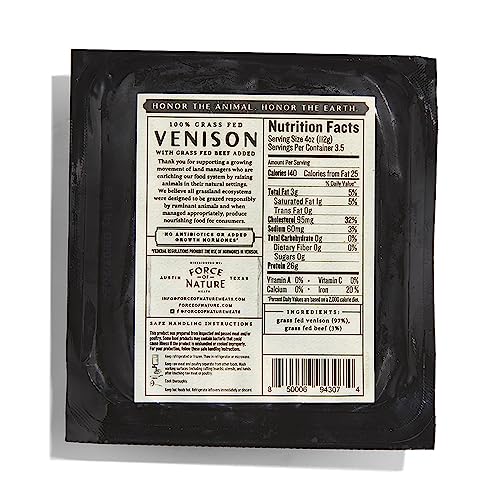 Force Of Nature Meats 100% Grass Fed, Pastured Venison Grind, 14 oz