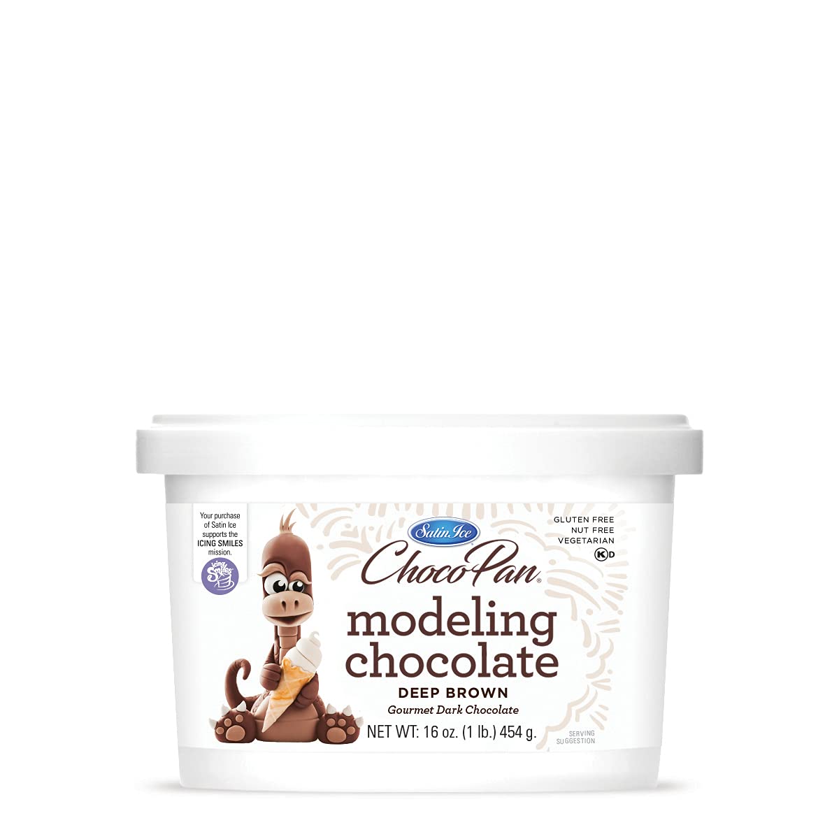 Satin Ice Chocopan Deep Brown Modeling Chocolate, 1 Pound