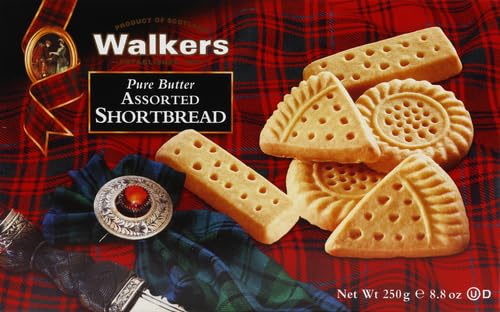 Walkers Shortbread Assorted Shortbread Cookies, Pure Butter Shortbread Cookies, 8.8 Oz Box
