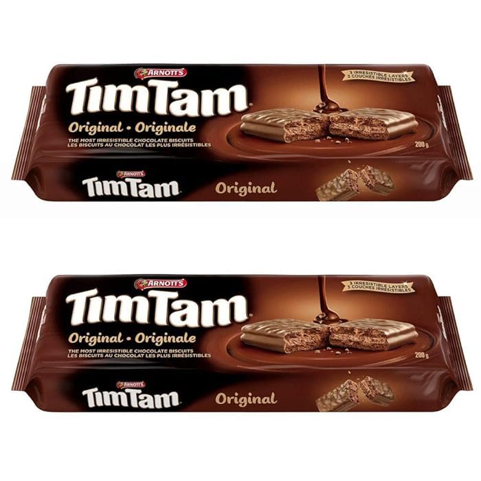 Arnott'S Tim Tam Chocolate Biscuits, 200G7.1Oz, 2-Pack {Imported From Canada}, 7.1 Ounce (Pack Of 2)