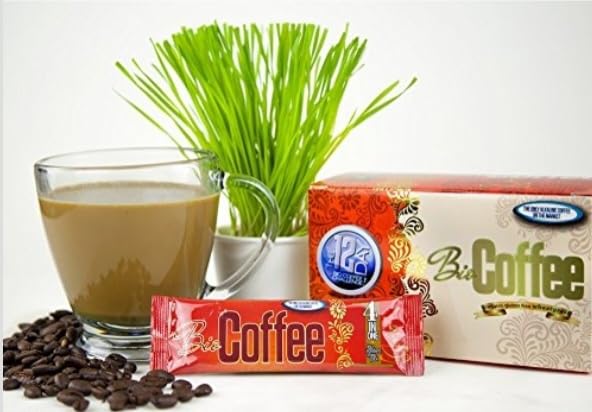 Bio Coffee - NEW! - First Organic Instant Non-dairy Alkaline Coffee (50 Sachet Bag)