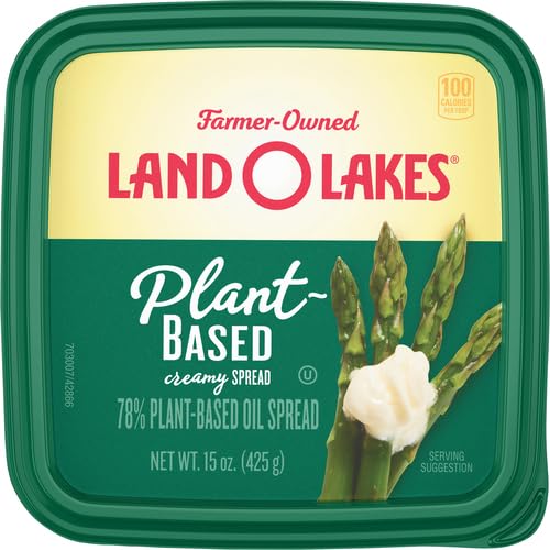 Land O Lakes Plant-Based Creamy Spread, Vegan & Gluten-Free, Spreadable, 15 oz tub