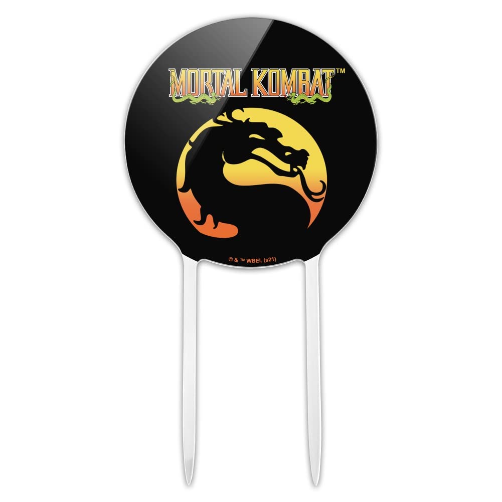 GRAPHICS & MORE Acrylic Cake Topper - Mortal Kombat Klassic Logo, Multi, One Size