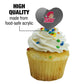 GRAPHICS & MORE Cupcake Picks Set of 6, Acrylic, Sacred Heart University, Heart Decoration, One Size, Model CUPCAKE.HEART.CLCSHU.Z008660