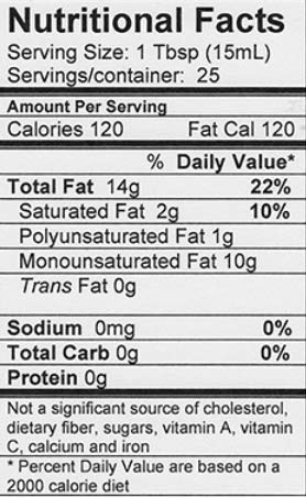 Saratoga Olive Oil Company Blood Orange Olive Oil 375ml (12.7oz)