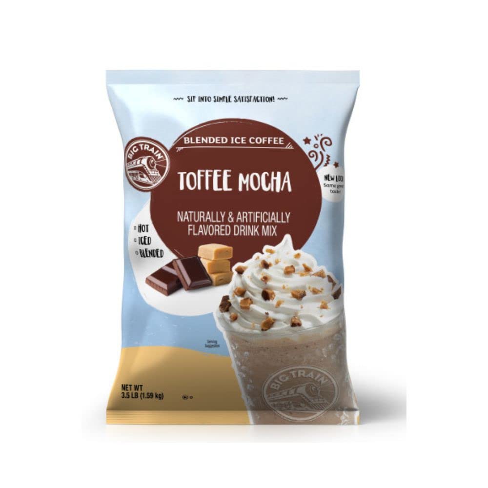 Big Train Blended Ice Coffee, Toffee Mocha, Powdered Instant Coffee Drink Mix, 3 Pound (Packaging May Vary)