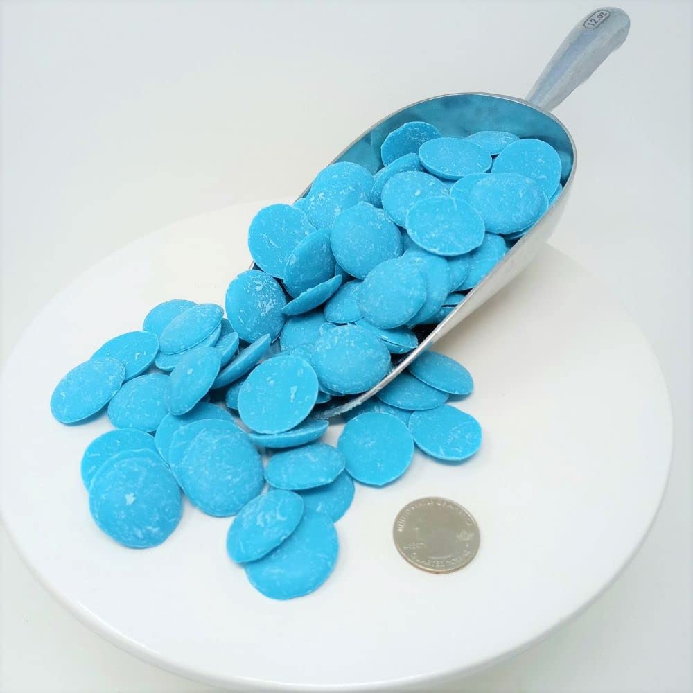 Merckens Coating Wafers, Blue Color, 2 Pound Package, Melting Chocolate