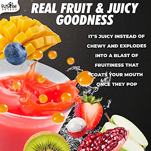 Fusion Select 2 Packs Green Apple Boba Bursting Boba Popping Boba Pearls Fruit Tea Snack Toppings