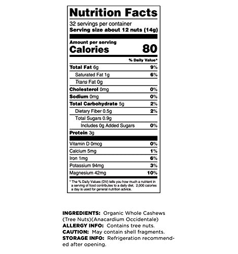 Terrasoul Superfoods Organic Raw Cashews - 16 Oz - Premium Quality for Snacking, Baking, and Culinary Creations