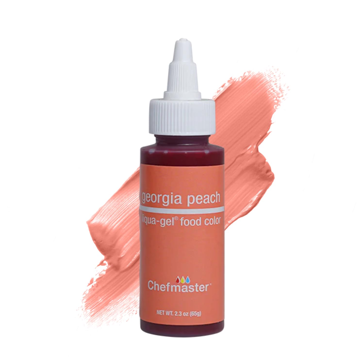 Chefmaster Liqua-Gel Food Coloring, Georgia Peach, Professional-Grade Dye, 2.3 oz