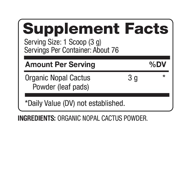 BareOrganics Nopal Cactus Powder | USDA Organic, Vegan, Non-GMO, Gluten-Free | Super Fruit, 8oz