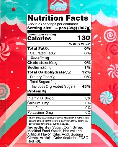 Queen City Candy Cave Sugar Dusted Sweet Heart Cherry Juju Candy, Vibrant Cherry Gummy Hearts (2 Pound)