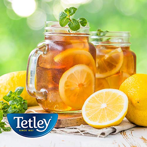 Tetley Black Tea, Iced Tea Blend, Family Size, 24 Square Tea Bags (Pack Of 6) (Packaging May Vary)