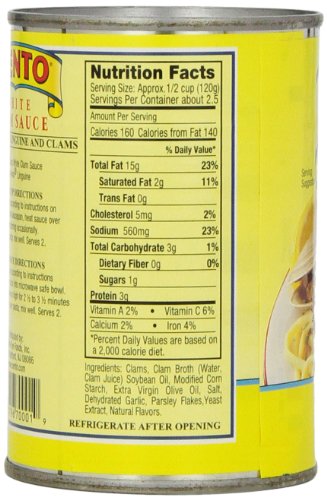 Cento White Clam Sauce, 10.5 Ounce Cans (Pack of 12)