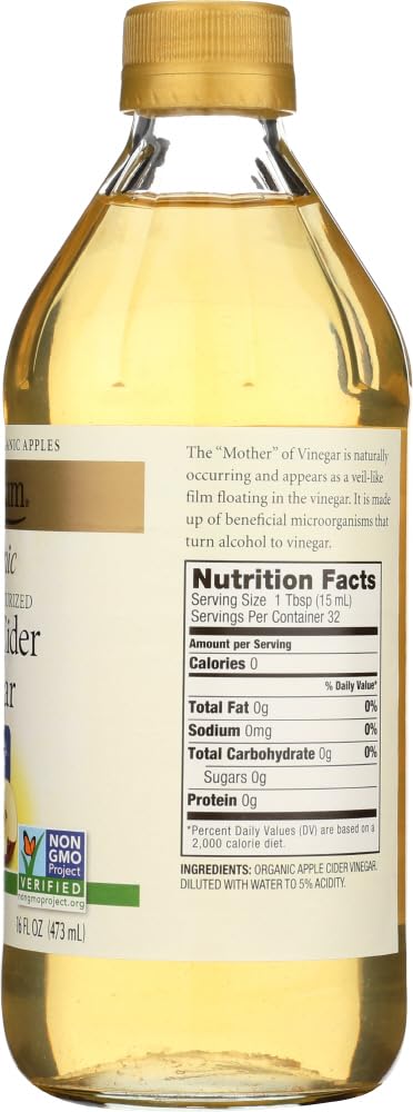 Spectspirit-inspired flavor Organic Apple Cider Vinegar, Filtered, 16 fl oz, Pack of 2