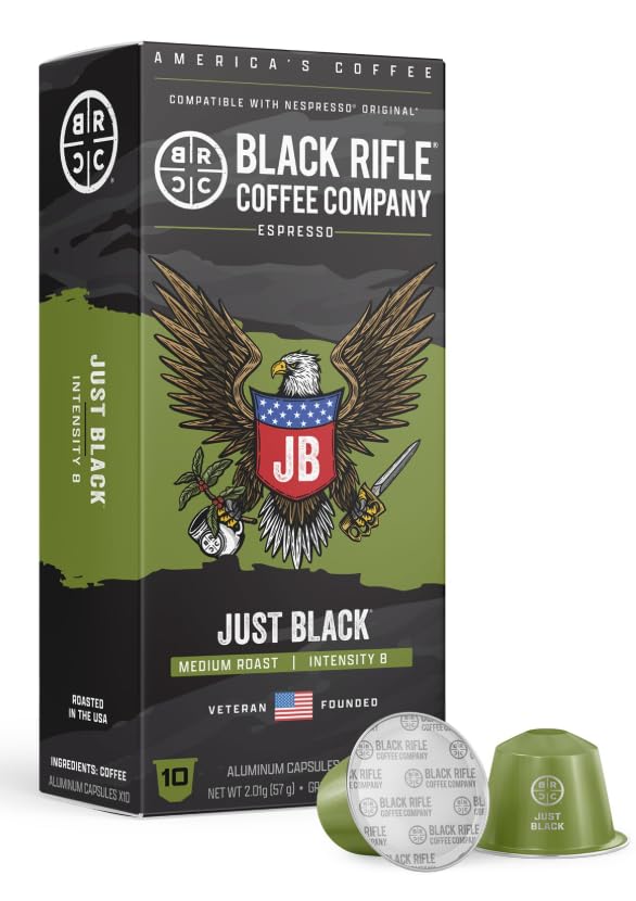 Black Equipment Coffee Company 100Ct Just Black Espresso Units - Medium Roast  Nutty  Milk Chocolate & Vanilla  Oriflavor Blendalline Compatible