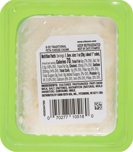 Athenos Chunk Traditional Feta Cheese (8 oz Tub)