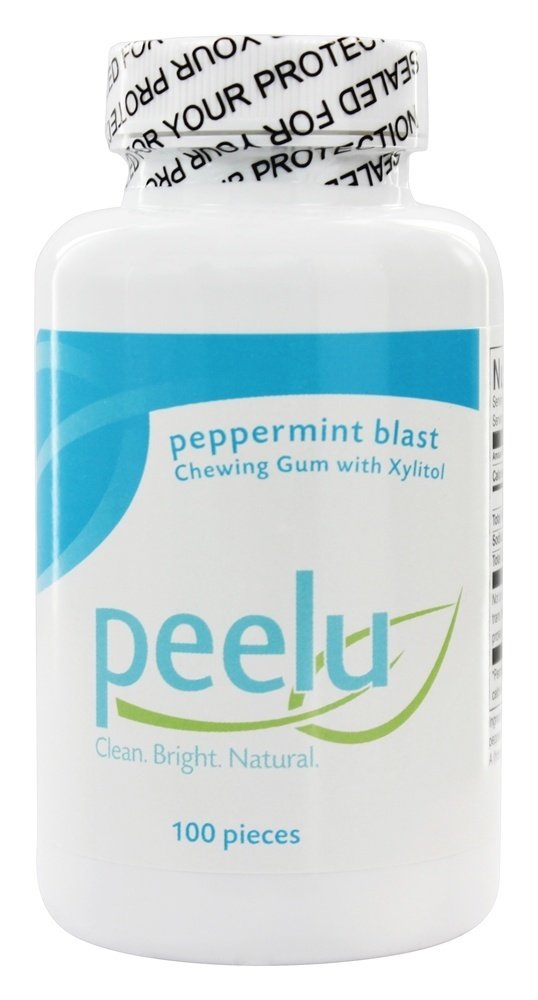 The Peelu Co. Chewing Gum, Peppermint, 100-Coun