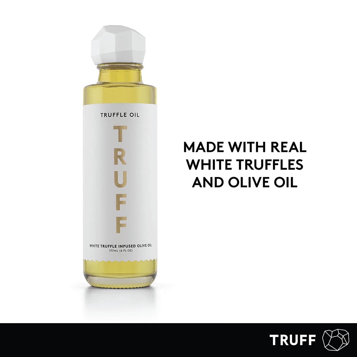Truff White Truffle Oil - White Truffle Infused Olive Oil - Gourmet Dressing, Seasoning, Marinade, Or Drizzle, Non-Gmo, Gluten-Free, 6 Fl.Oz