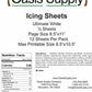 Oasis Supply Ultra Premium, Pliable, Non Cracking Icings Sheets, White (8.5'' X 11.5'', 12)