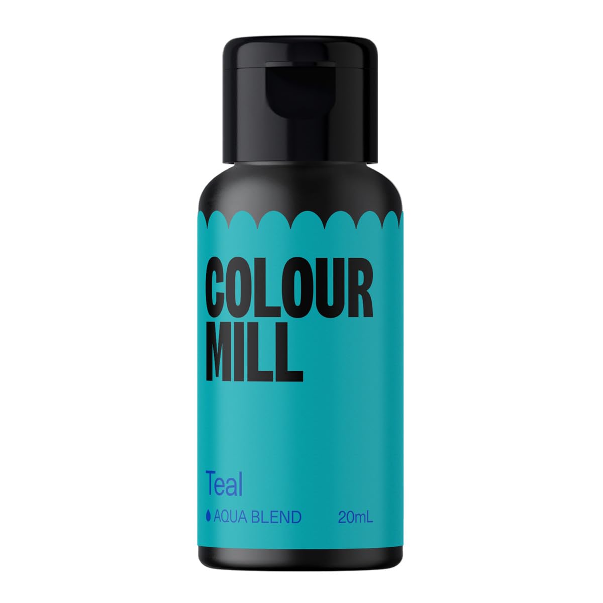 Colour Mill Aqua Blend Water-Based Food Coloring, 20ml, Teal, Model CMA20TEL