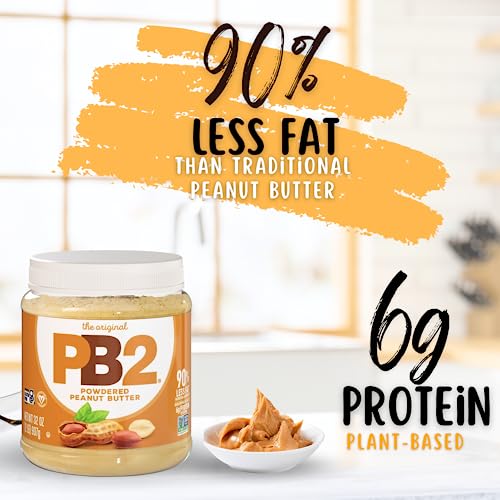 PB2 Original Powdered Peanut Butter - 6g of Protein, 90% Less Fat, Certified Gluten Free, Only 60 Calories per Serving, Perfect