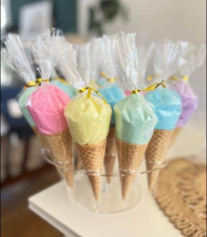 Lupy Lups! Cotton Candy Party Pack - 0.5 oz Each, Individually Wrapped - Perfect for Stockings, Treats, Party Favors, Buffet Tab