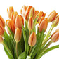 Kabloom Flowers - Mother'S Day Collection - Bouquet Of 10 Orange Tulips Without Vase. Gift For Birthday, Sympathy, Anniversary,
