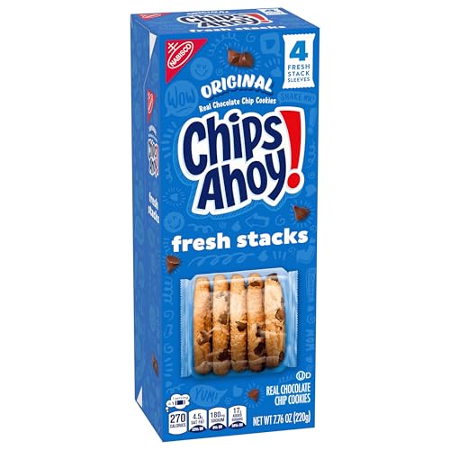 CHIPS AHOY! Fresh Stacks Original Chocolate Chip Cookies, Bulk Travel Snacks, 6 Boxes (24 Multi Snack Packs)