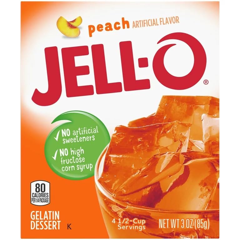 Jell-o, Gelatin Dessert, Peach (Pack of 2)
