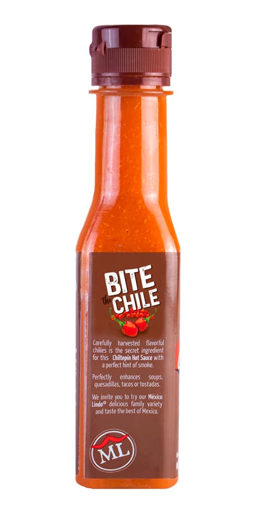 Mexico Lindo Chiltepin Hot Sauce | 14,200 Scoville Level | Traditional Spicy Flavor | 5 Fl Oz Bottles (Pack Of 2)