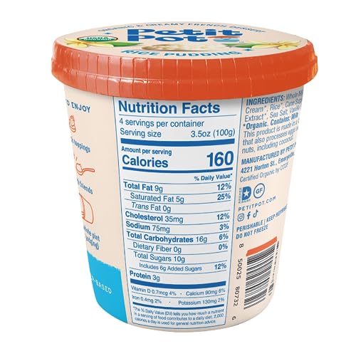 PETIT POT Organic Rice Pudding, 14 OZ