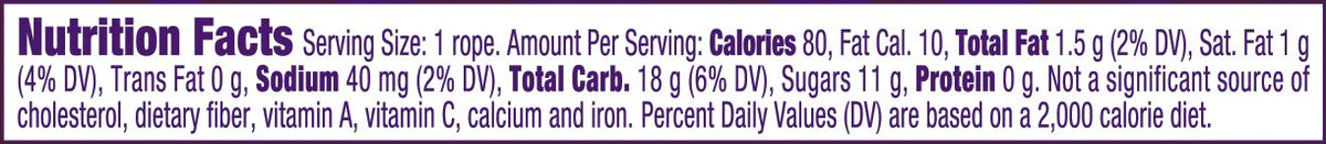 Laffy Taffy Rope, Cherry, 0.81 oz., Pack of 24