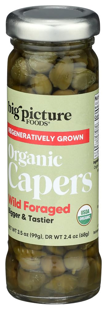 Big Picture Foods Organic Wild Foraged Capers  3.5 Oz
