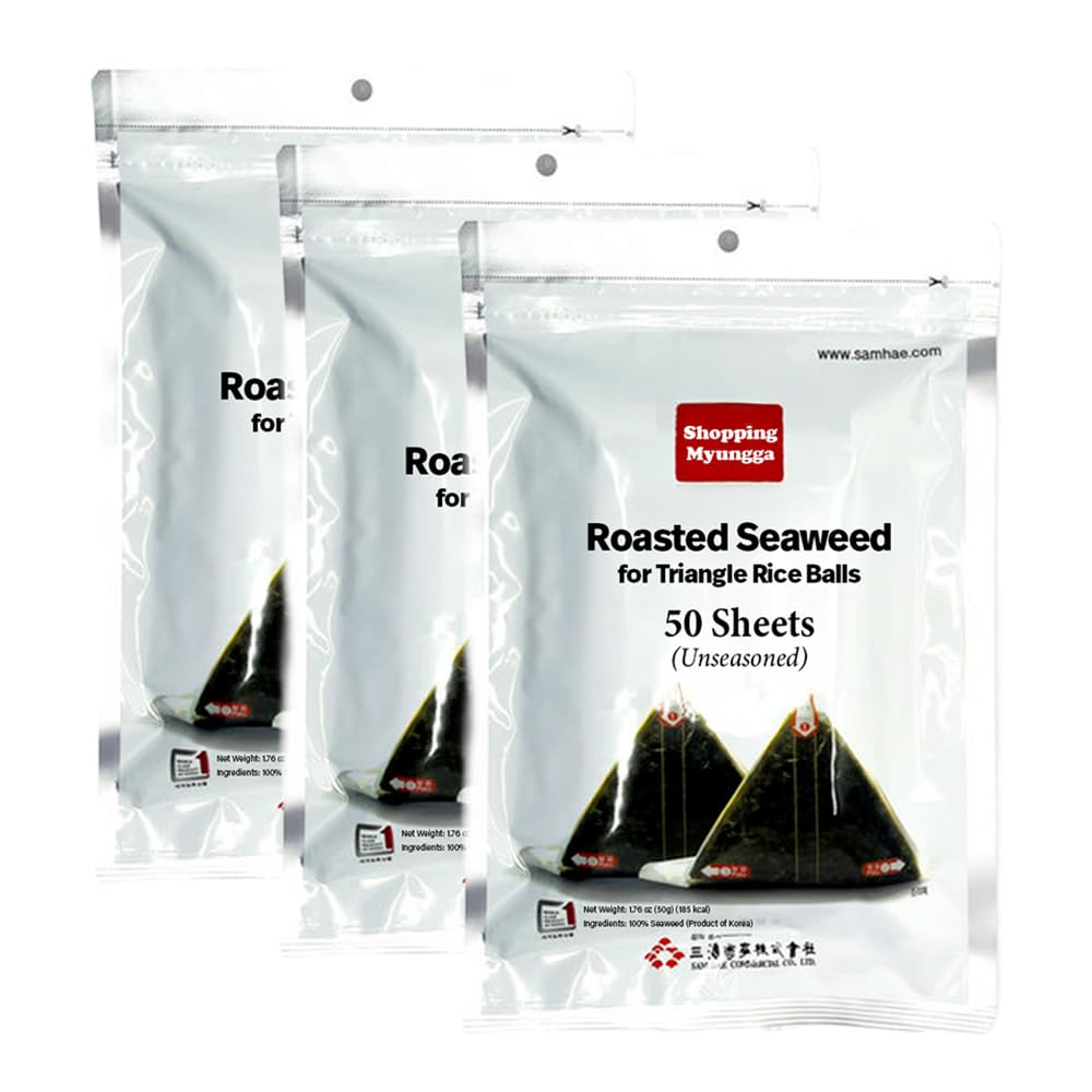 KOREAC Seaweed Wrappers for Onigiri Rice Balls, 150 Sheets, Ideal for Sushi Making
