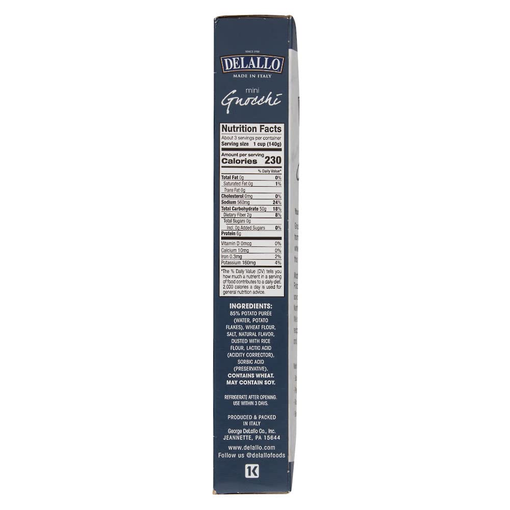 DeLallo Mini Potato Gnocchi, 1lb, 12-Pack