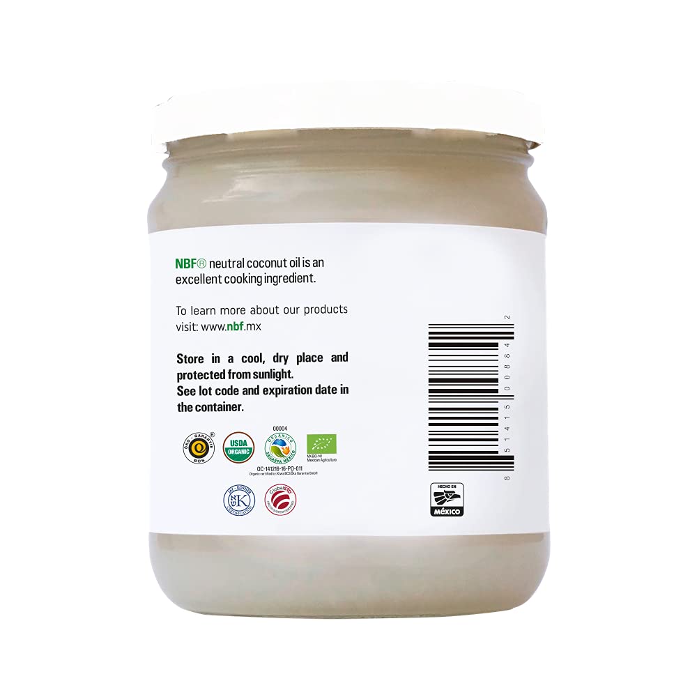 Nbf Natura Bio Foods - Organic Coconut Oil | Cold Pressed | Margarine Substitute | Paleo & Kosher | Rich In Antioxidants | Ideal