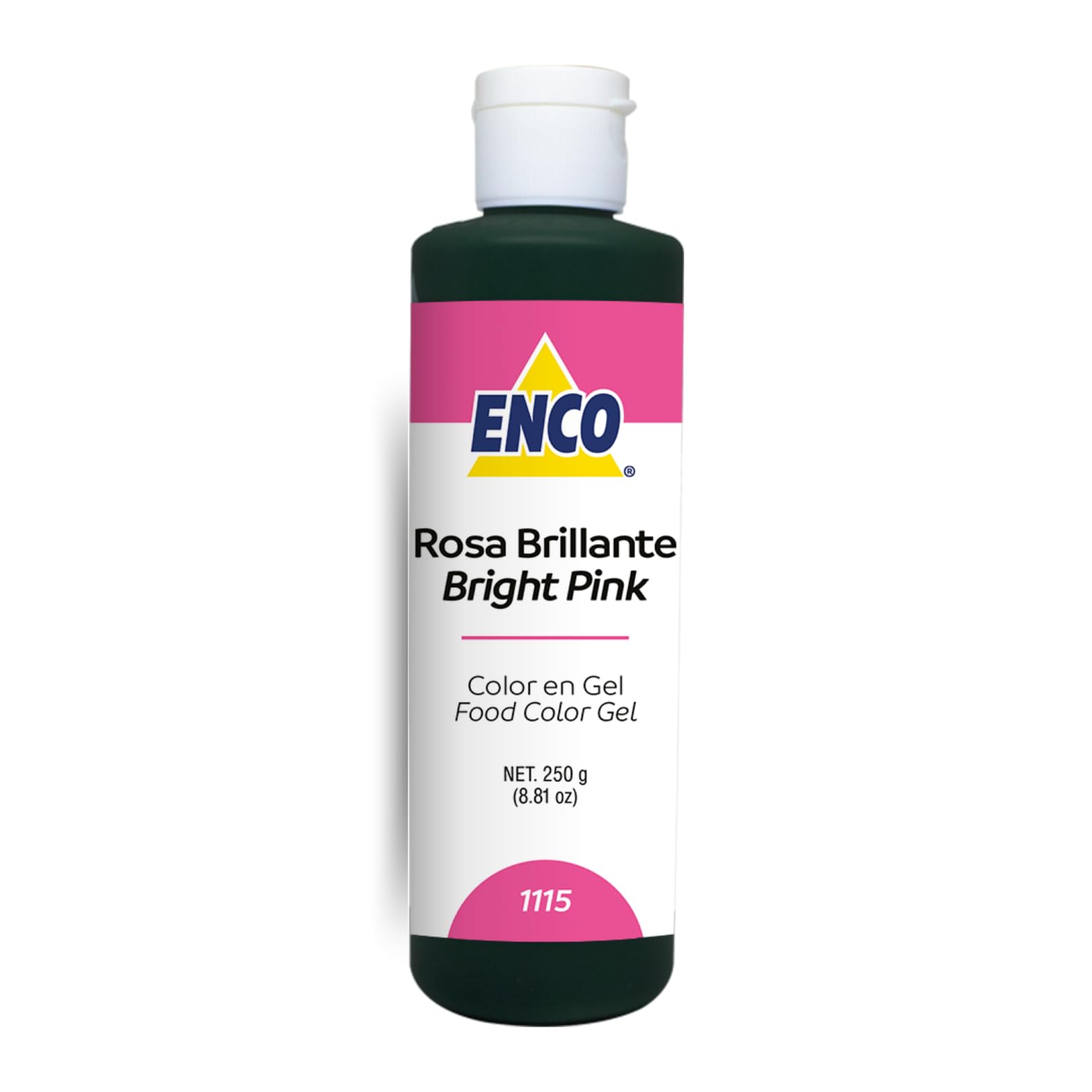 Enco Food Coloring Gel Bright Pink 8.8 Oz (250G) Concentrated, Vegan