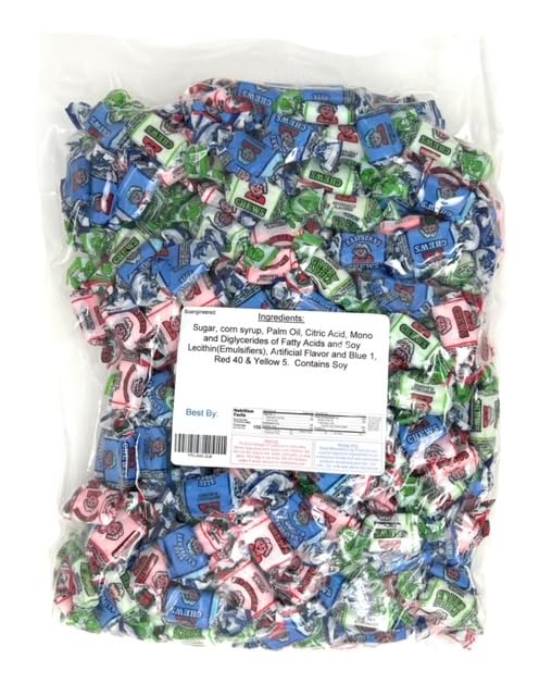 Sour Fruit Chews Assorted Flavors, 2 Pounds Bulk