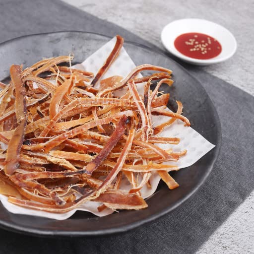 Squid Over Flower Korea Seasoned Dried Squid Snack Original 15G (Slice 5 Pack + Soft 5 Pack)