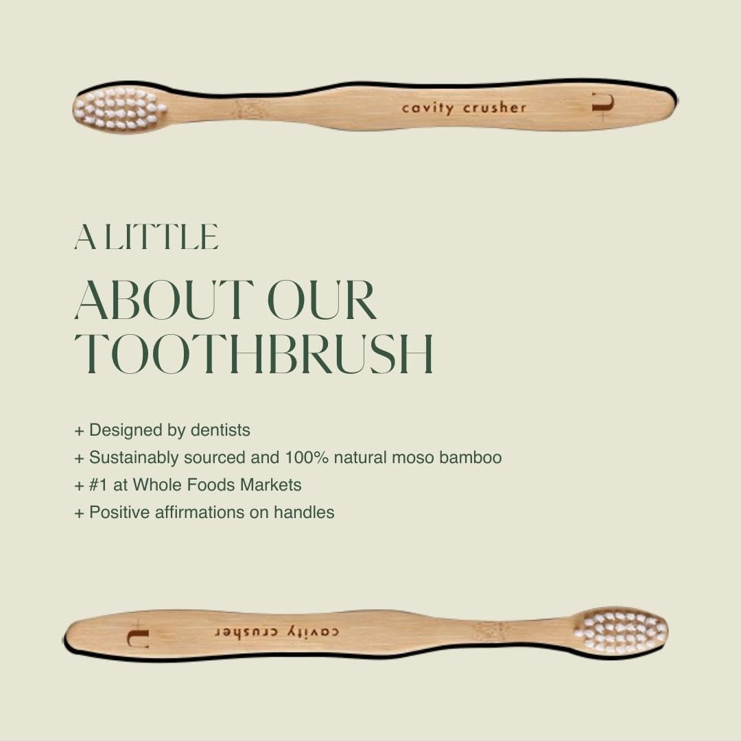 Plus Ultra Kids Bamboo Toothbrush - Biodegradable, Eco-Friendly And Bpa Free Soft Bristle Toothbrush - Dentist-Approved All-Natu