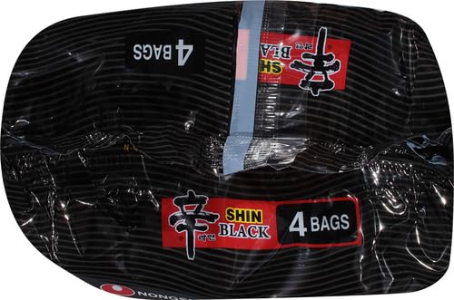 Nongshim Shin Ramyun BLACK - 4.58 Oz 4 Packs (Made in USA)