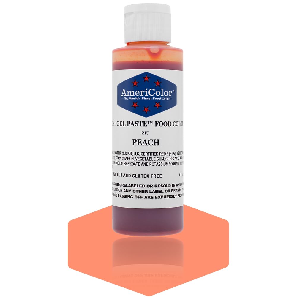 PEACH SOFT GEL PASTE 4.5 OZ Cake Decorating