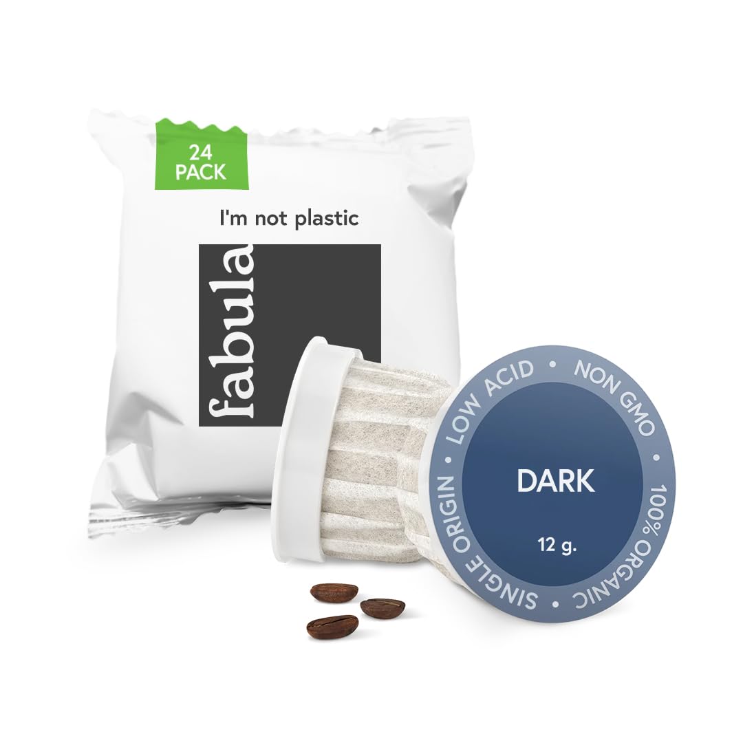 Fabula Coffee Pods Dark Roast - Low Acid - Single Origin - Mold Free - Non-Gmo - Fair Trade - Kcup Compatible With Keurig & Keur